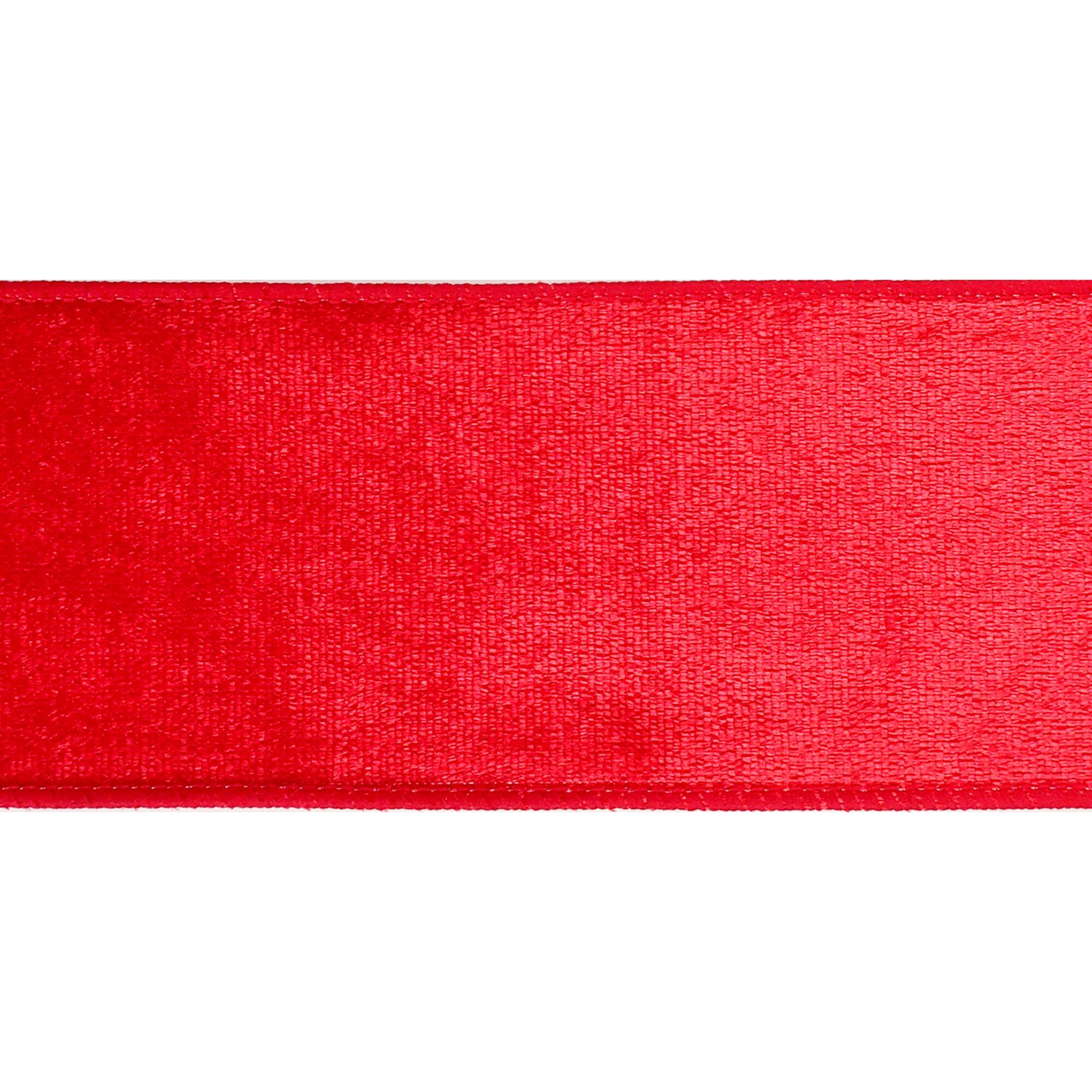 2.5" x 25ft. Red Velvet Wired Ribbon by Celebrate It™